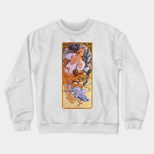 Alphonse Mucha - Spring Crewneck Sweatshirt